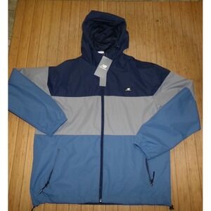 NEW BALANCE MENS L/S ZIP WINDBREAKER JACKET~STRIPES~LRG~NWT